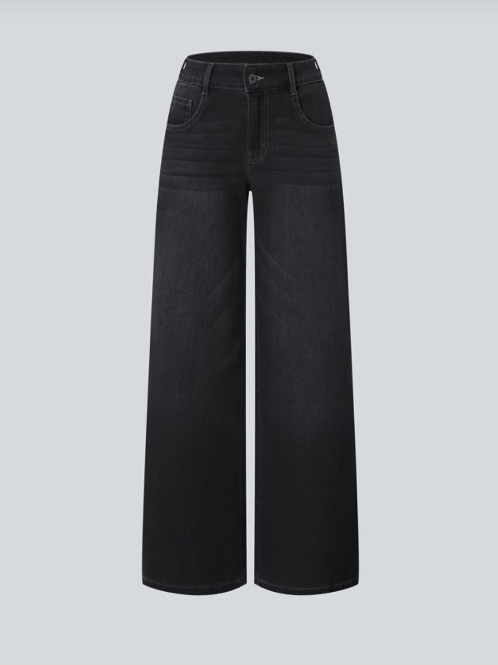 Halara Flex Black Washed Baggy Wide Leg Casual Jeans- size 16